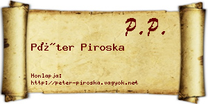 Péter Piroska névjegykártya