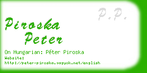 piroska peter business card