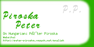 piroska peter business card